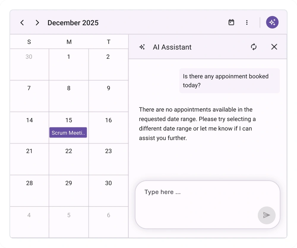 .NET MAUI Smart Scheduler free-time slot.