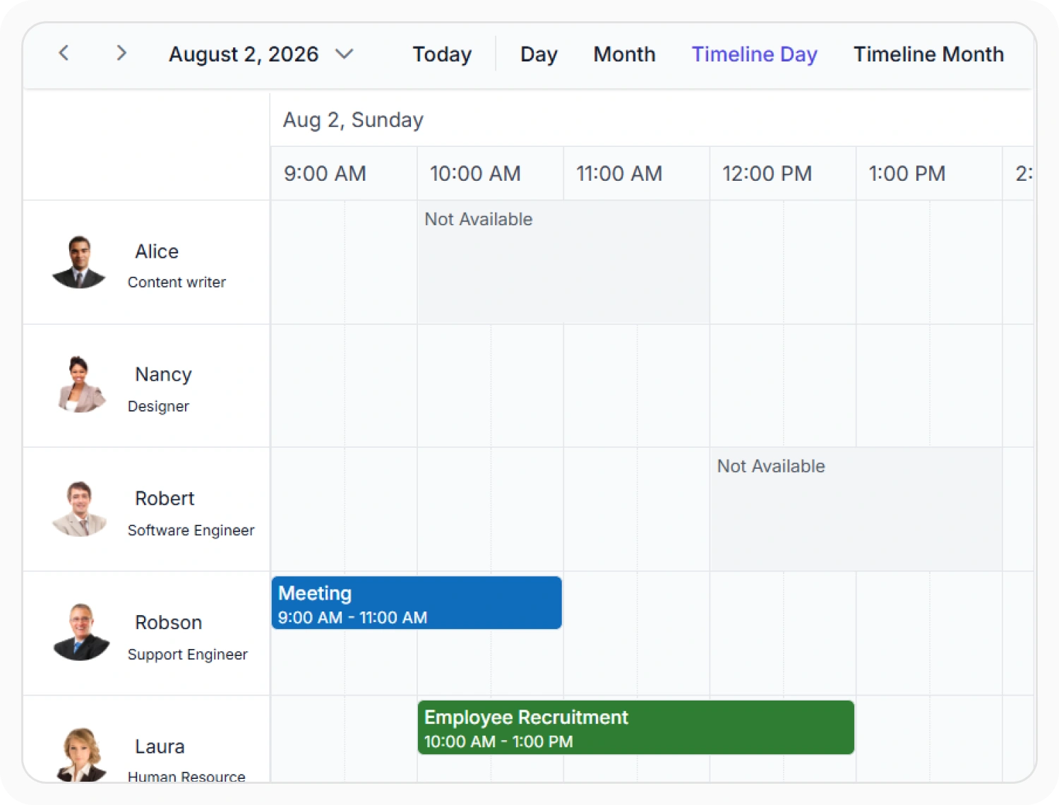Scheduler with blocked time intervals in React Scheduler
