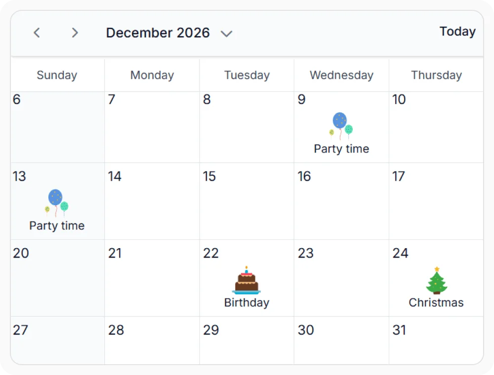 React Scheduler with cell template that showing color coded availability status and capacity information across calendar cells