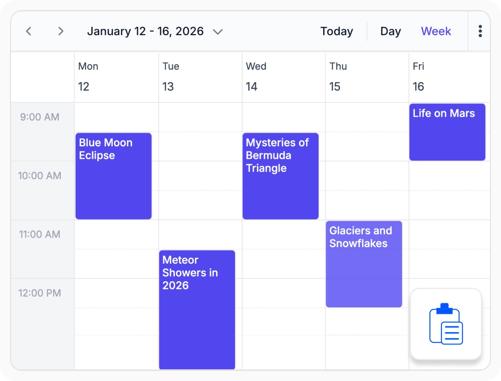 Clipboard copy, cut, and paste actions for event rescheduling in React Scheduler