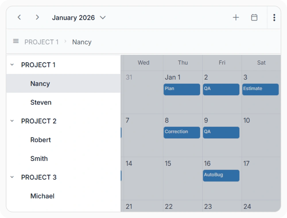 Compact layout in React Scheduler