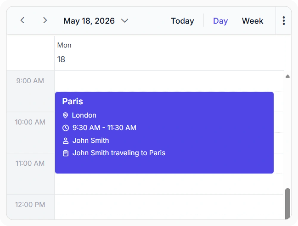 [React Scheduler with custom field mapping displaying additional appointment metadata]