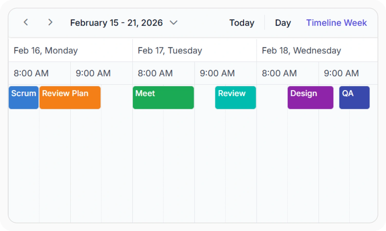 Illustration of setting start and end hours on React Scheduler.