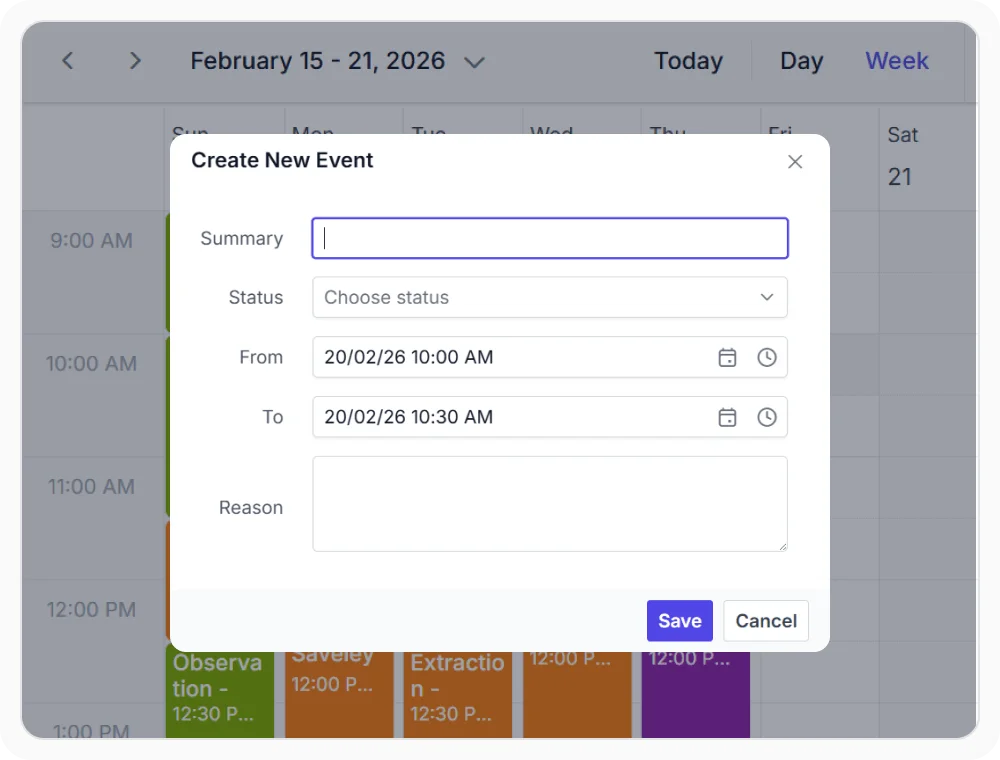 React Scheduler with customized appointment form through editor template