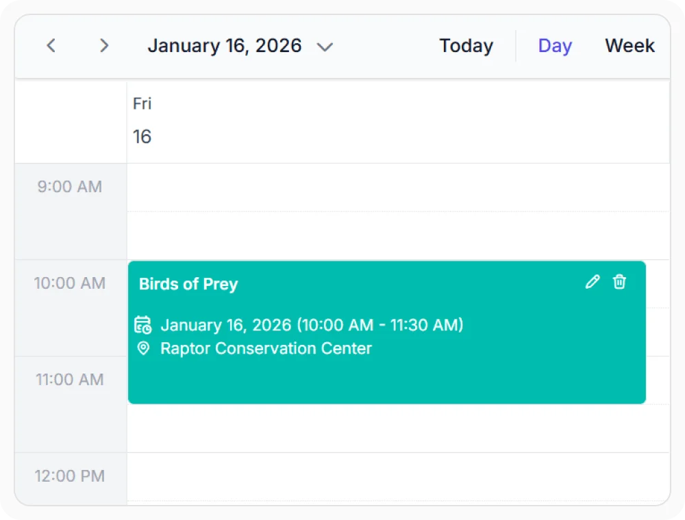React Scheduler with customized appointment template
