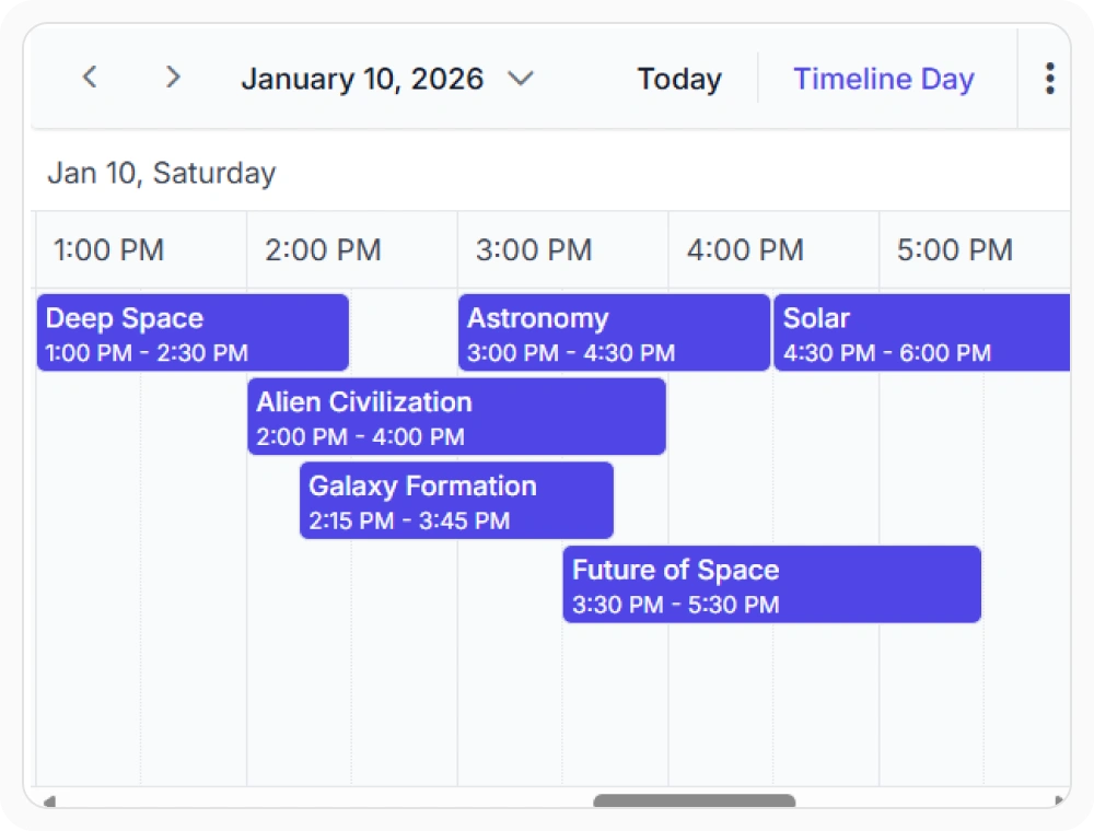Hourly precision scheduling in React Scheduler