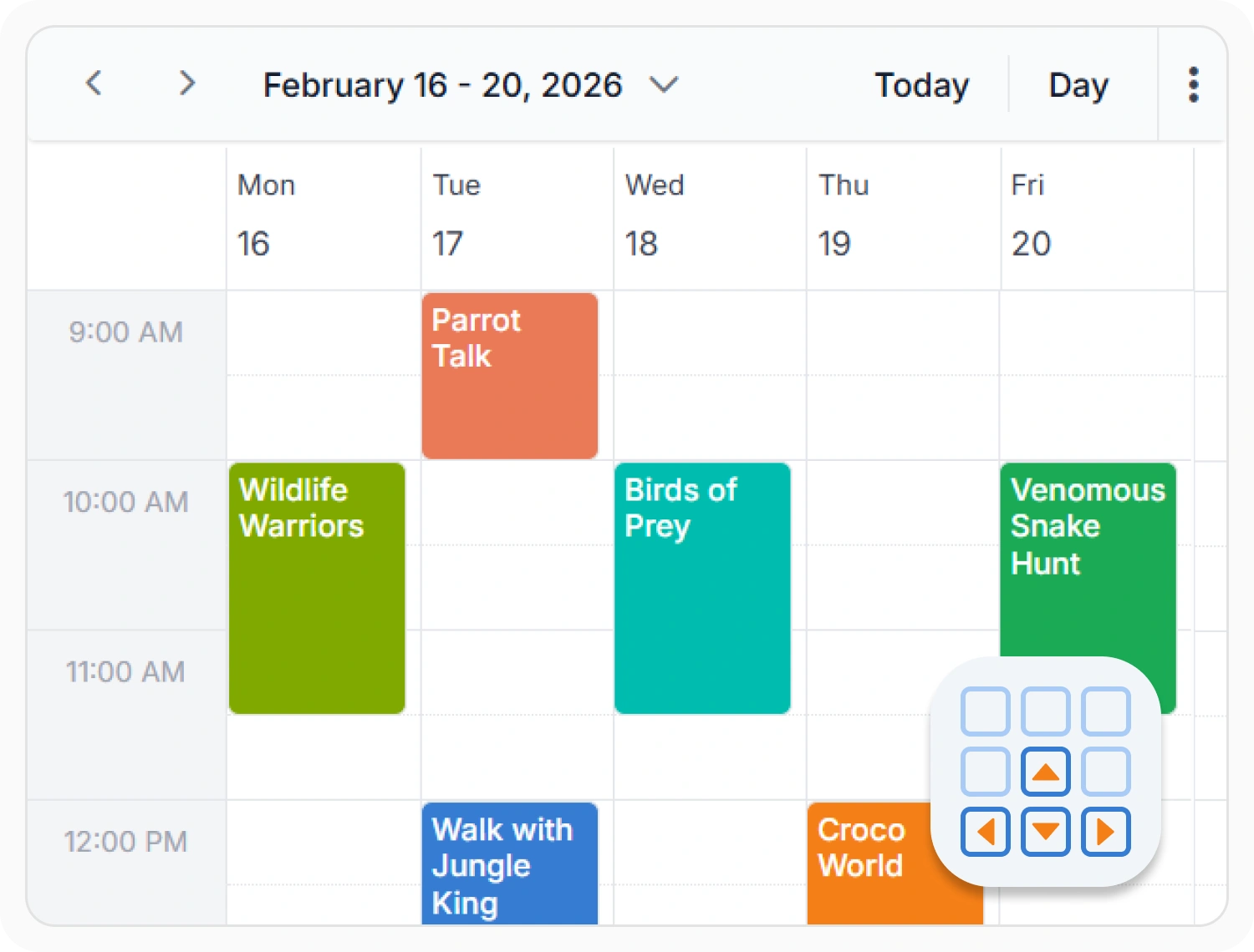 Keyboard navigation and shortcuts in React Scheduler