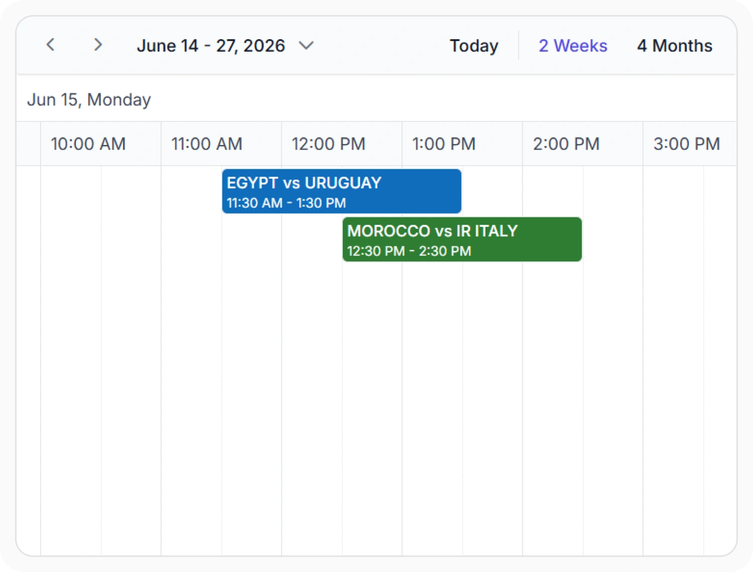 Extensible custom views in React Scheduler