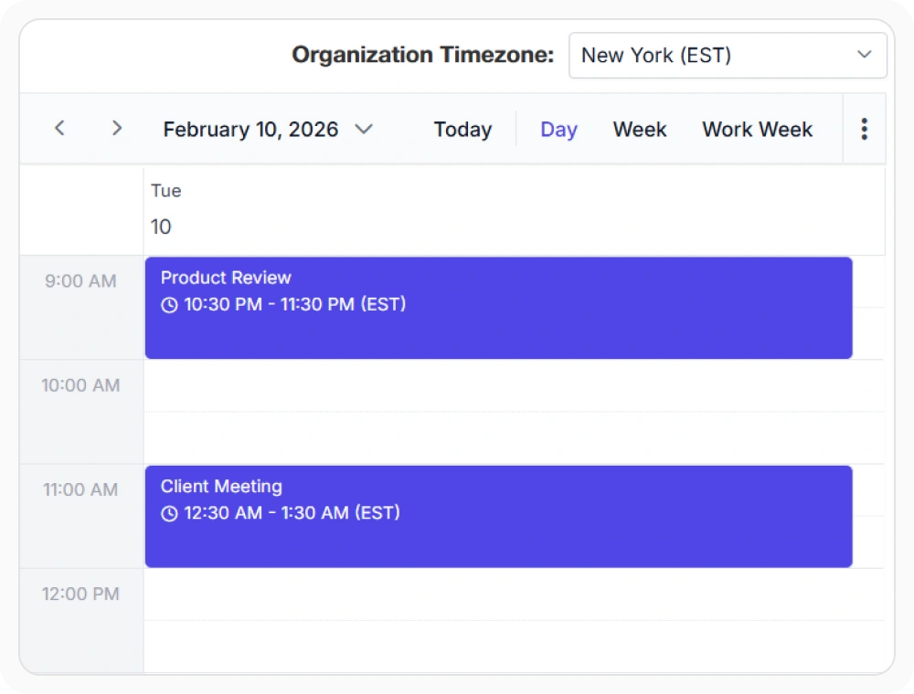 Automatic time conversion in React Scheduler