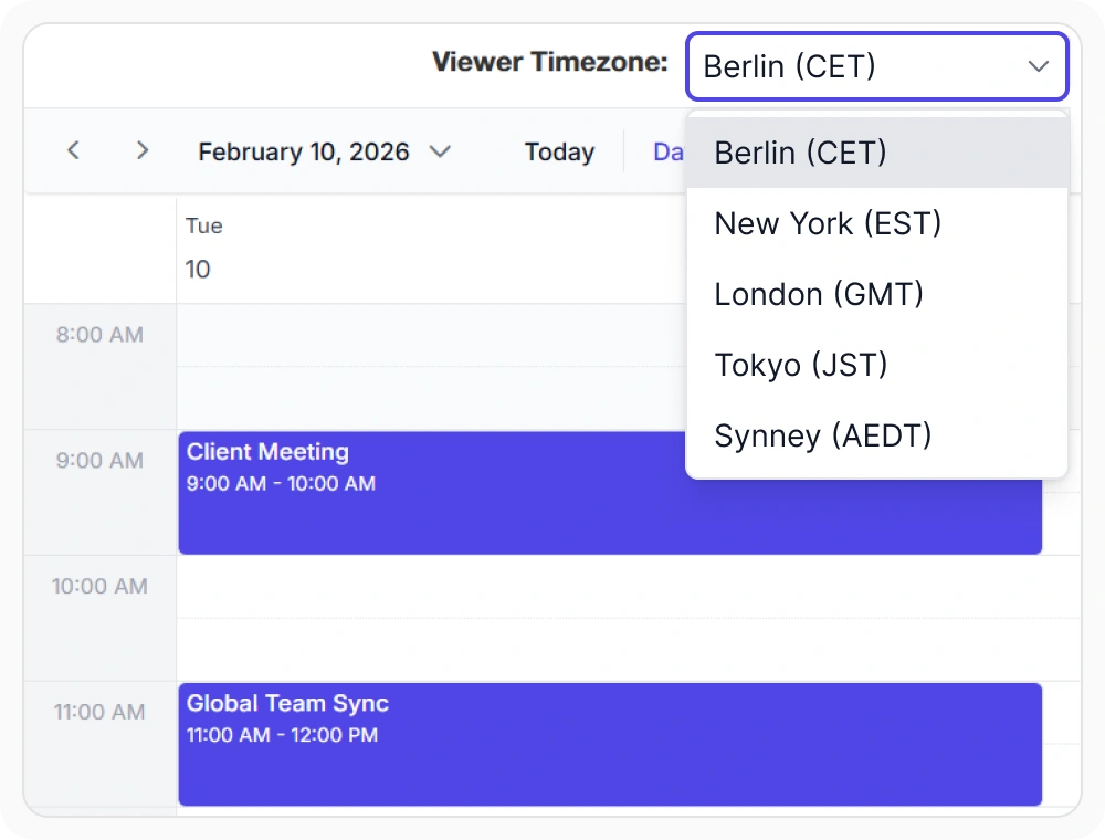 Scheduler-wide timezone in React Scheduler