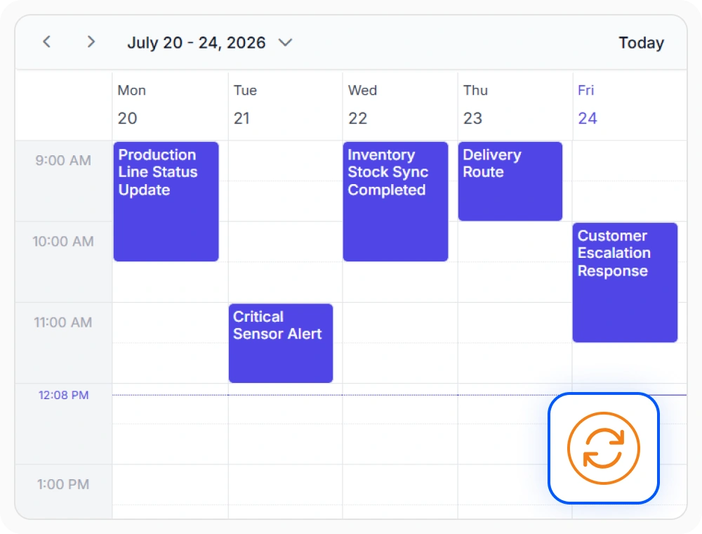 Live appointment updates across multiple connected sessions
