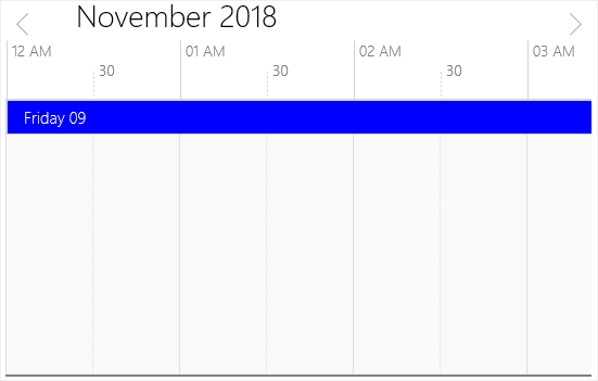 Timeline view in UWP Scheduler