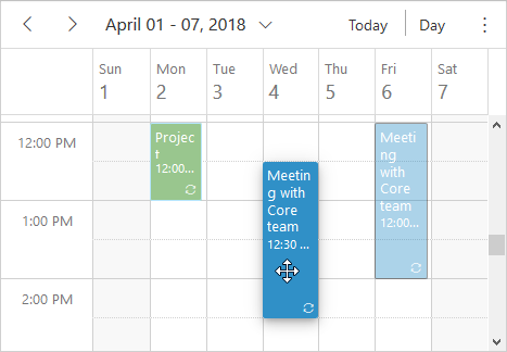 Vue Scheduler event drag and drop