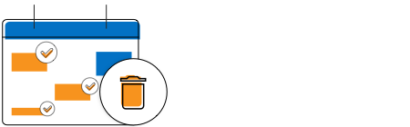Illustration of multiple event deletion in Vue Scheduler