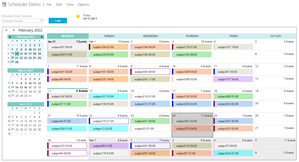 WinForms Scheduler month