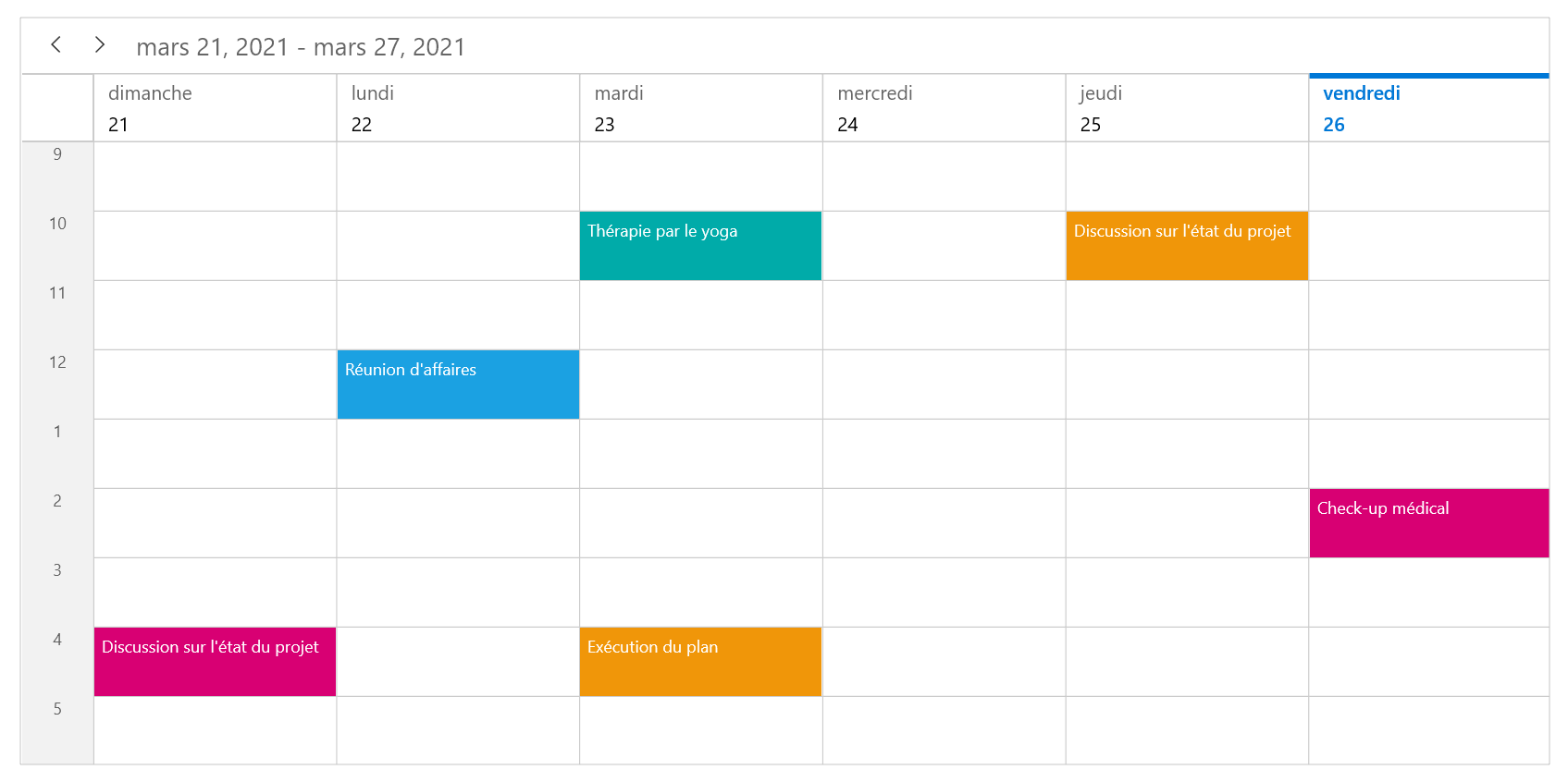 WinUI Scheduler Localization