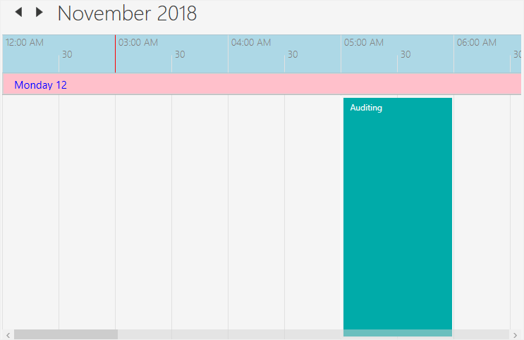 Timeline view customization in WPF Scheduler