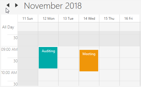 Working hours customization in WPF Scheduler