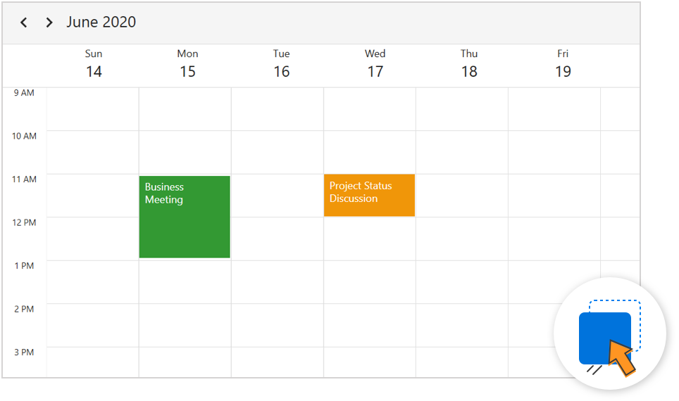 WPF Scheduler Appointment Drag and Drop