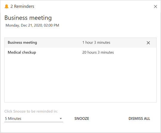 WPF Scheduler in Appointment Reminder