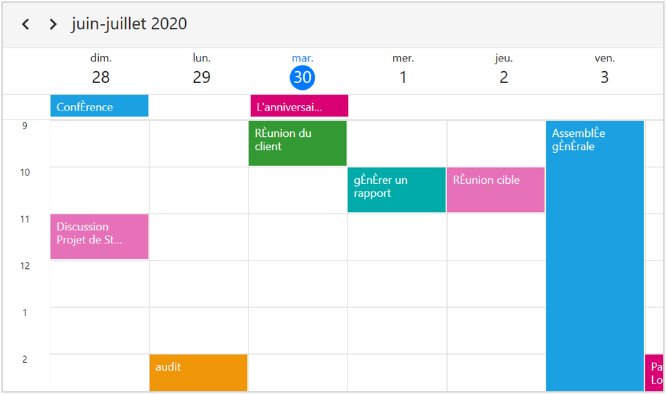 WPF Scheduler Localization