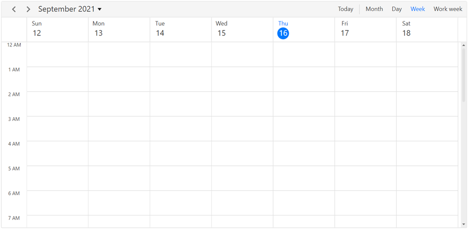 WPF Scheduler week view