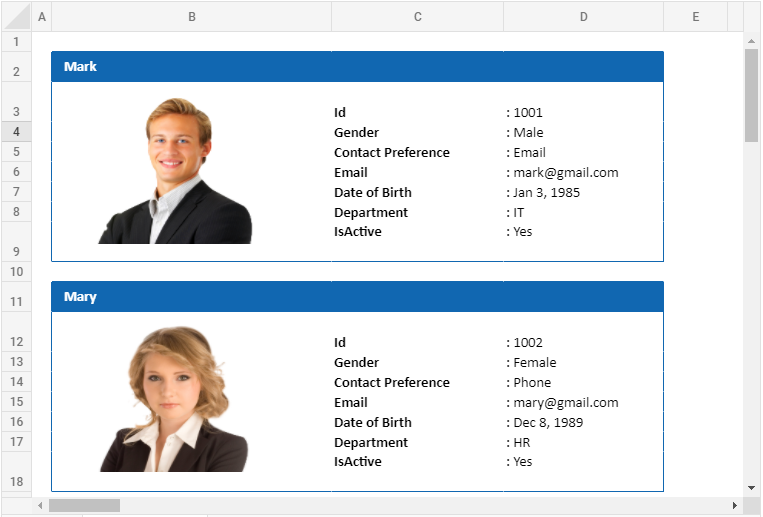 Image in Angular Spreadsheet component.