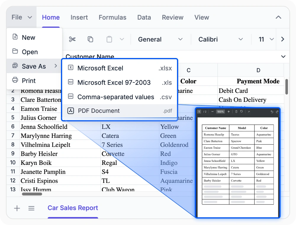 PDF Export