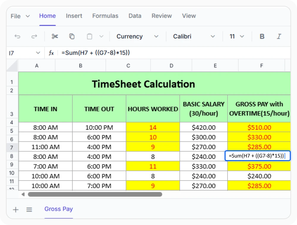 Direct inline cell editing in React Spreadsheet Editor