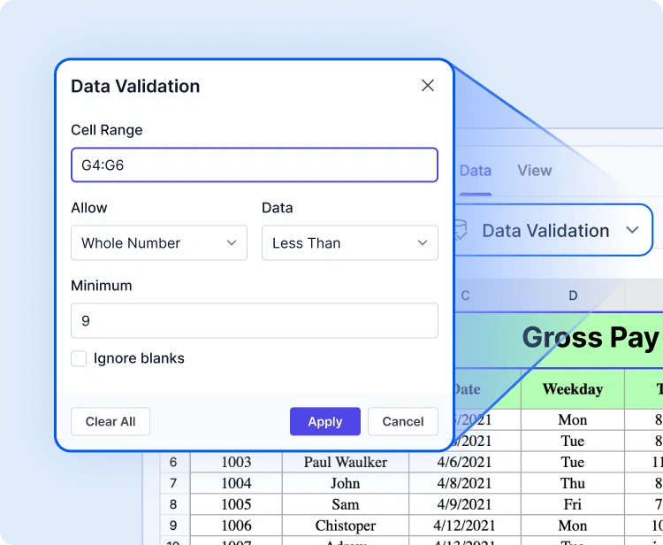 Conditional formatting.