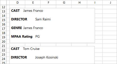 Import textboxes from Excel to UWP Spreadsheet
