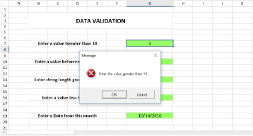 Data validation for a cell or range of cells in WinForms Spreadsheet
