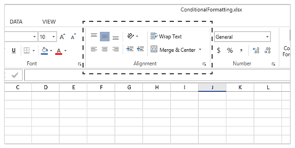 Excel like alignment and orientation styles for WinForms Spreadsheet