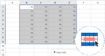 Excel like fill series of a value or format in WinForms Spreadsheet
