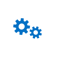 UWP Busy Indicator control showing gear animation.