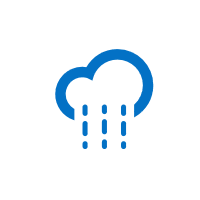 UWP Busy Indicator control showing rainy animation.