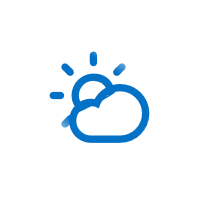 UWP Busy Indicator control showing sunny animation.