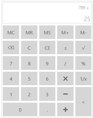 UWP Calculator Control | Syncfusion