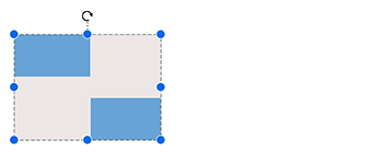 Group multiple objects as a single object using UWP diagram control.