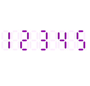 UWP Digital Gauge showing customized characters.