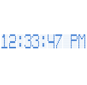 UWP Digital Gauge showing 8x8 dot matrix segment character type.
