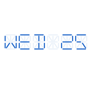 UWP Digital Gauge control showing fourteen-segment character type.