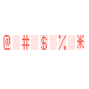 UWP Digital Gauge showing special characters.