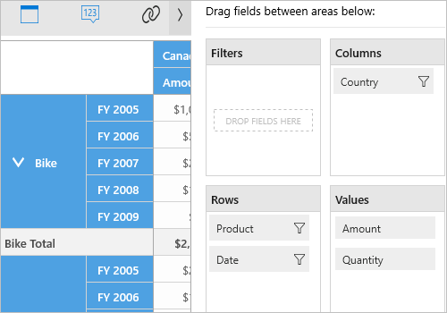 Axis element builder support in UWP Pivot and OLAP Browser