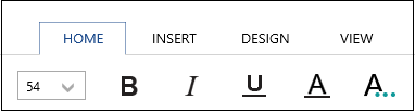 ribbon tab and bar in uwp ribbon control