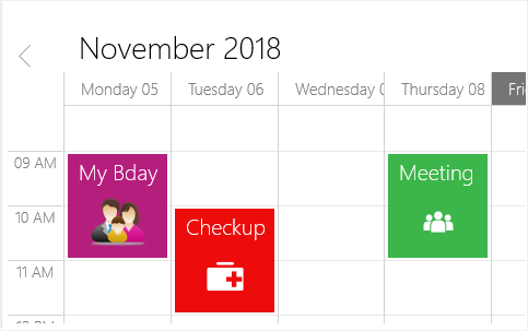 Appointment customization in UWP Scheduler