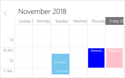 Appointment drag and drop support in UWP Scheduler