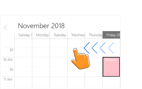 Navigation support in UWP scheduler