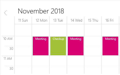 Recurring appointments in UWP Scheduler