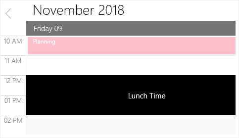 Blocking time slots in UWP Scheduler